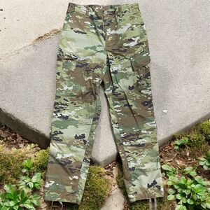 Military Issued Camouflaged Ripstop Green Brown Cargo Pants Mens Size Medium